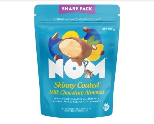 Nom Milk Chocolate Coated Almonds 500g
