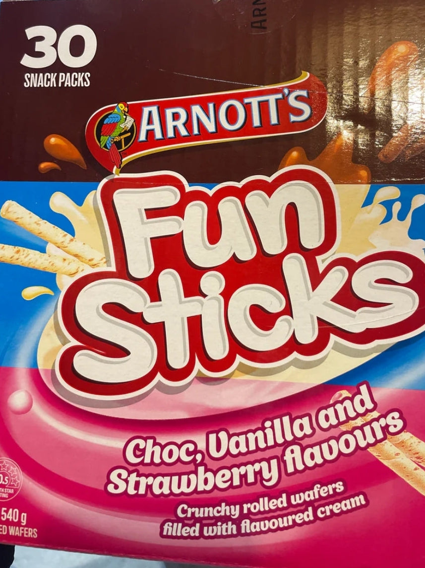 Arnotts Fun Sticks Variety 30x 18g