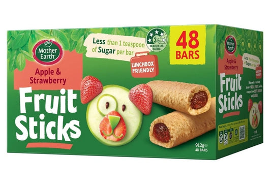 Mother Earth Fruit Sticks Apple & Strawberry 48x 19g