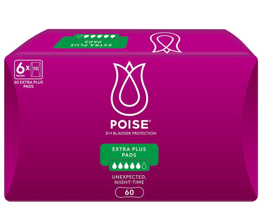 Poise Extra Plus Pads 60Pk