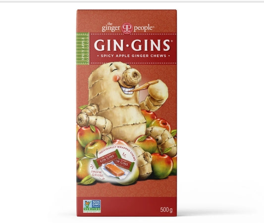 Gin Gins Spicy Apple Ginger Chews 500g