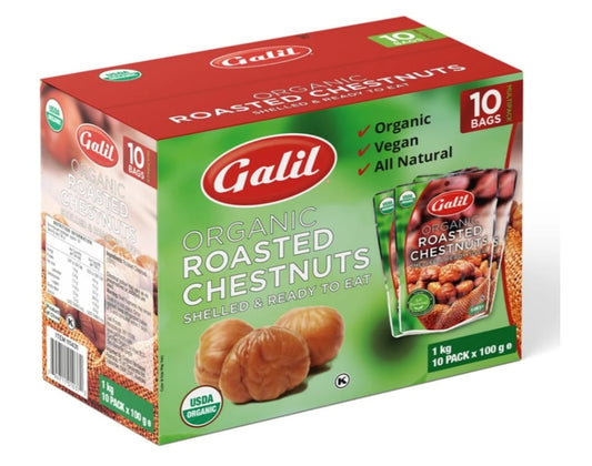 Galil Organic Roasted Chestnuts 10x 100g